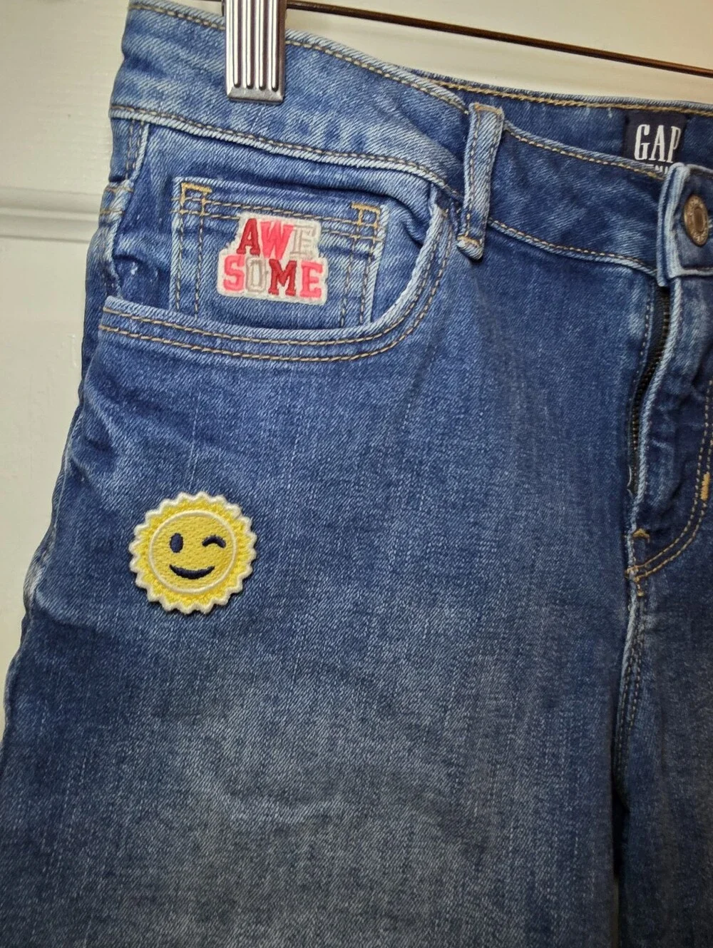 Gap Denim Short Size 14 Stretch Midi Short  Blue Jean Girl
